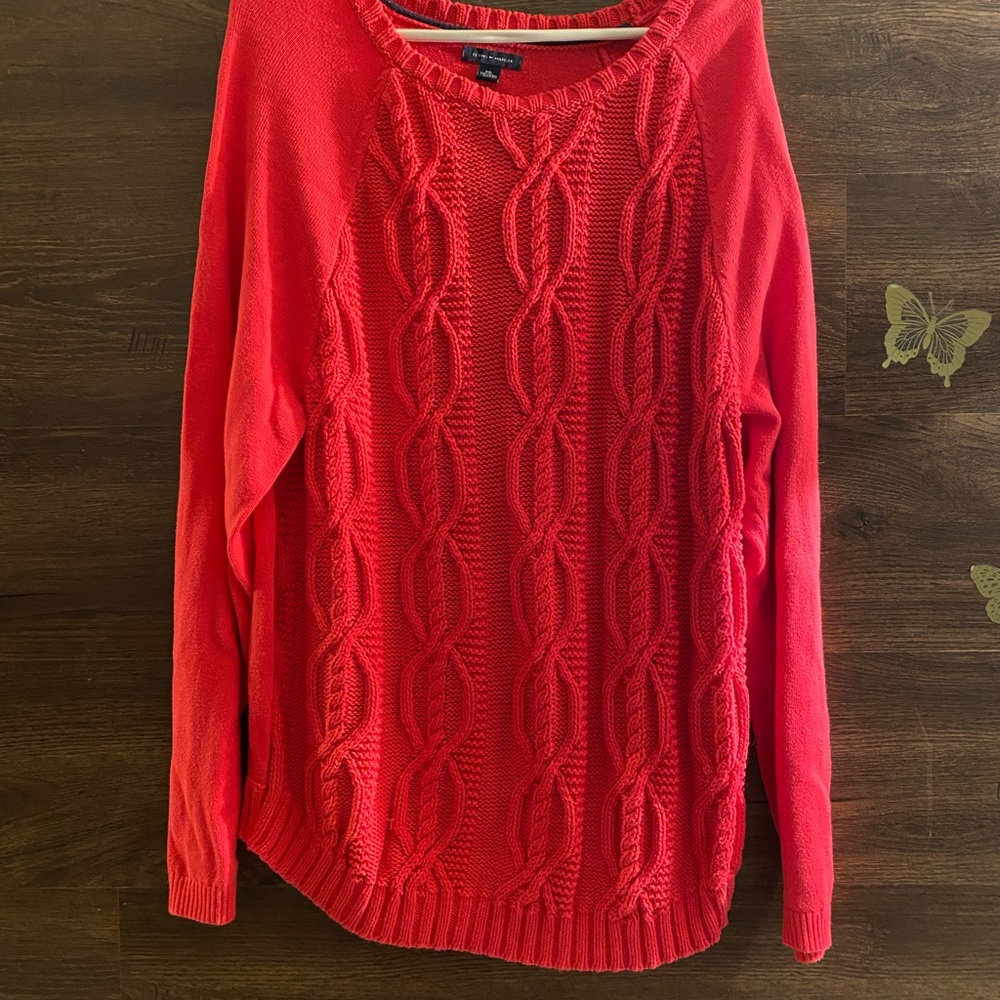 Pink Cable Knit Sweater